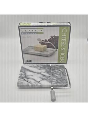 RSVP Marble Cheese Slicer with 2 Extra Wires  5"x8", Kitchen Cutting Board
